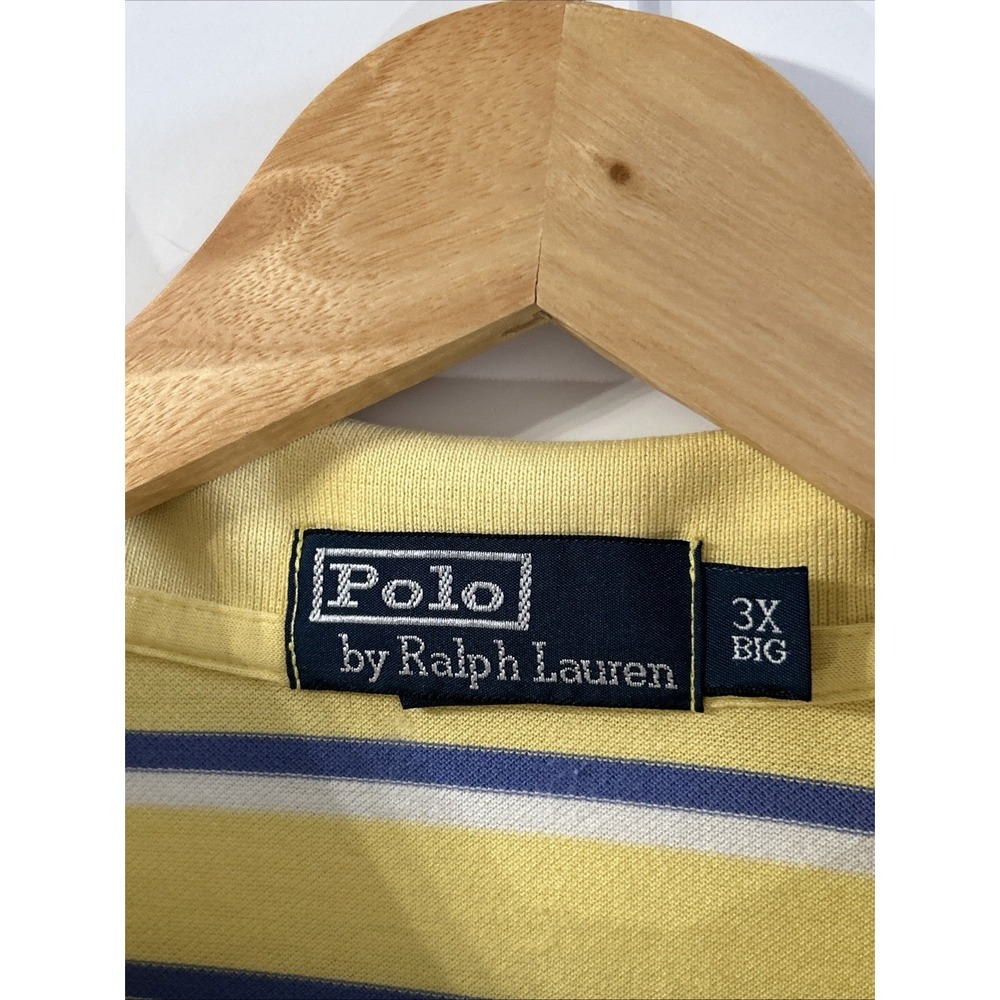 Men's Polo Ralph Lauren Polo Shirt Short Sleeve 3X Big Striped - Picture 2 of 6